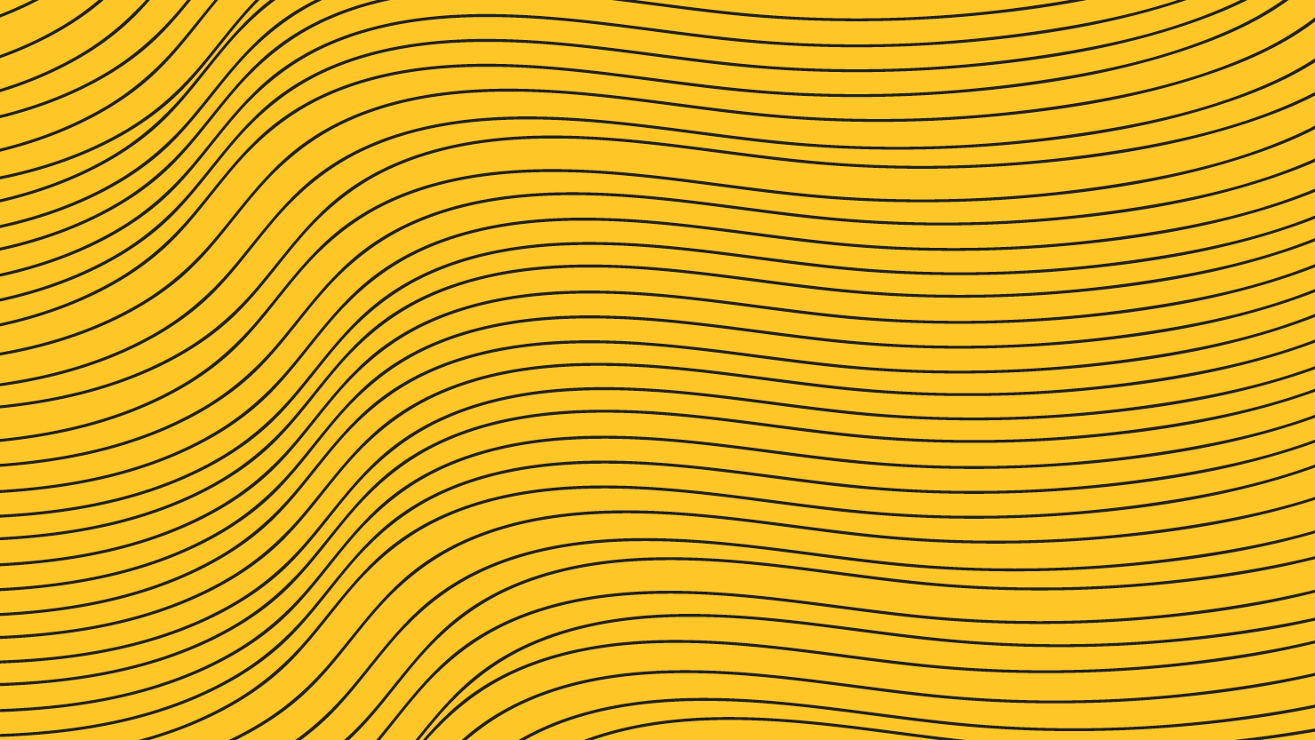 Thin, wavy, black stripes on a gold background.