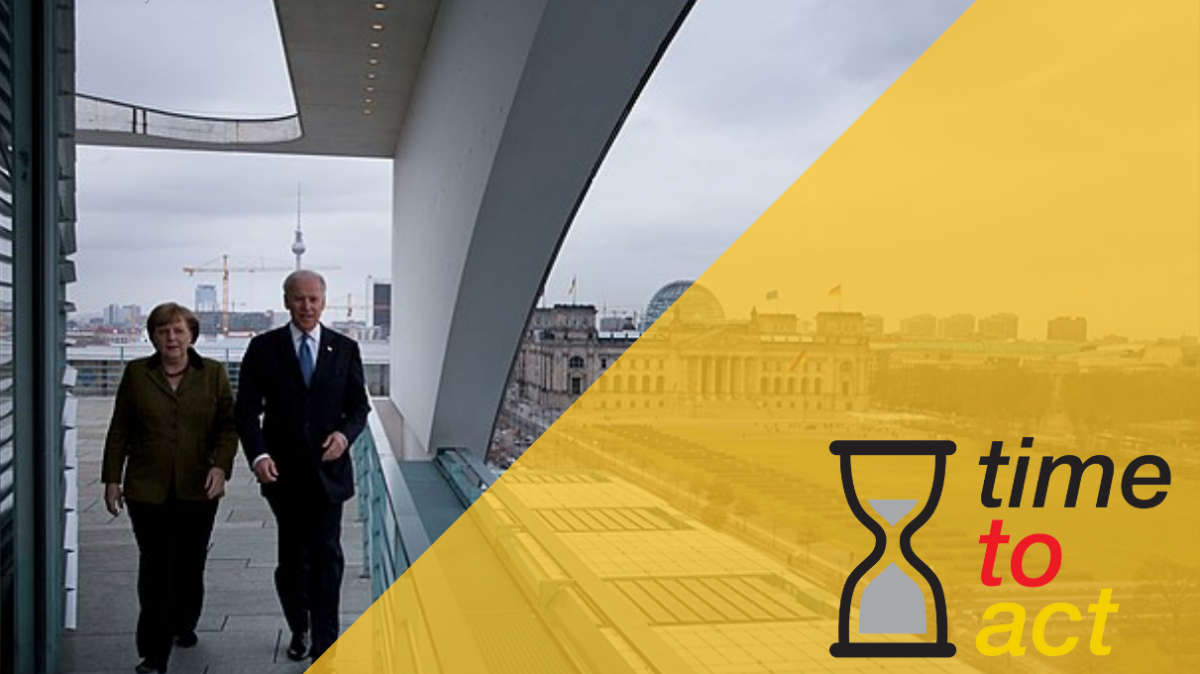 President Joe Biden and Chancellor Angela Merkel going for a walk.