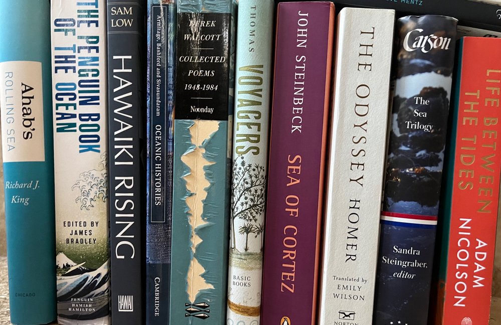 Books on a shelf