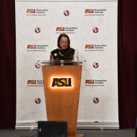 Emily Wilson during the 2025 Distinguished Lecture